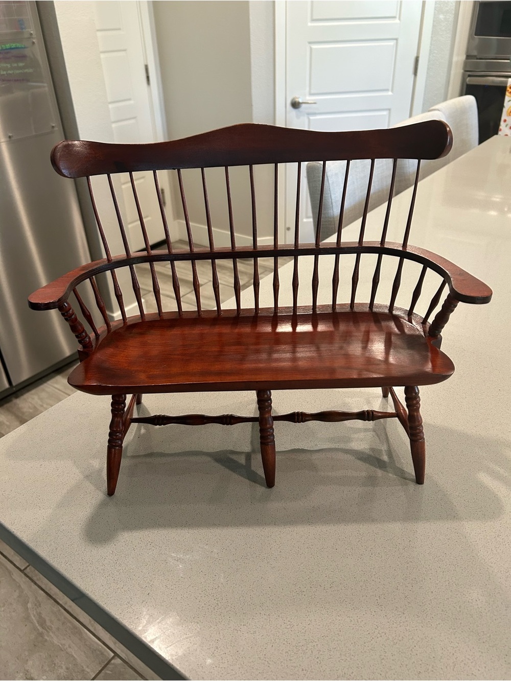 American Girl Doll vintage mini Windsor settee bench